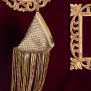 Celest Fringe Gold Clutch
