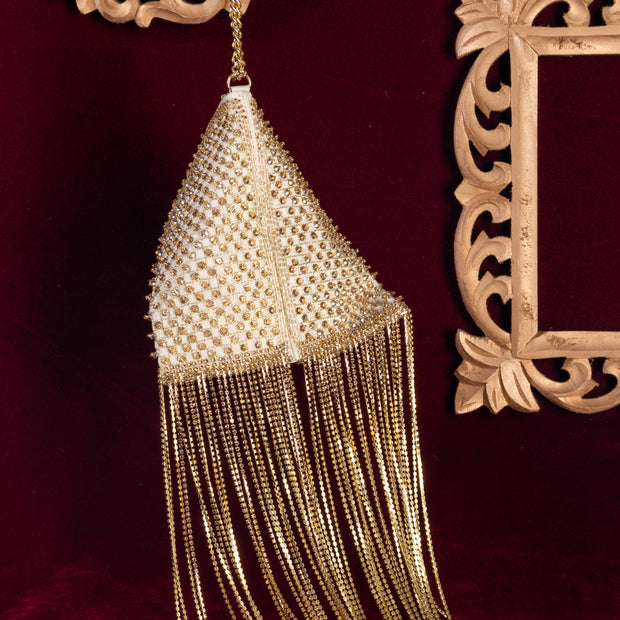 Celest Fringe Gold Clutch