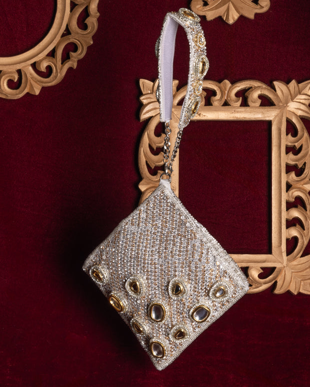Kundan Wristlet Potli