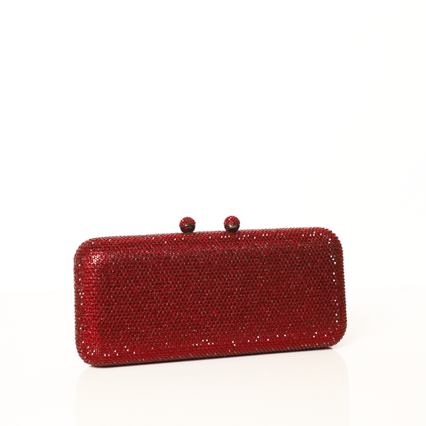 Red Crystal Clutch Rectangle