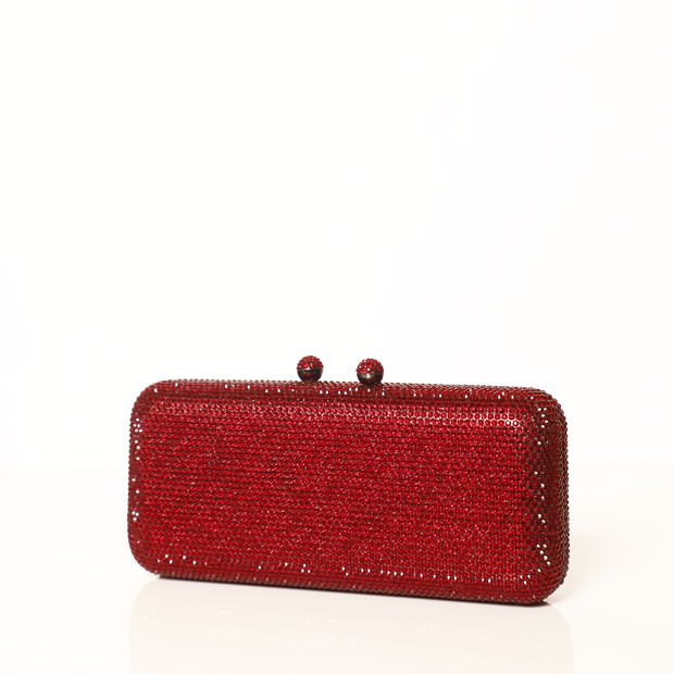 Red Crystal Clutch Rectangle