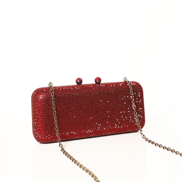 Red Crystal Clutch Rectangle