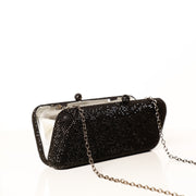 Black Crystal Clutch Rectangle