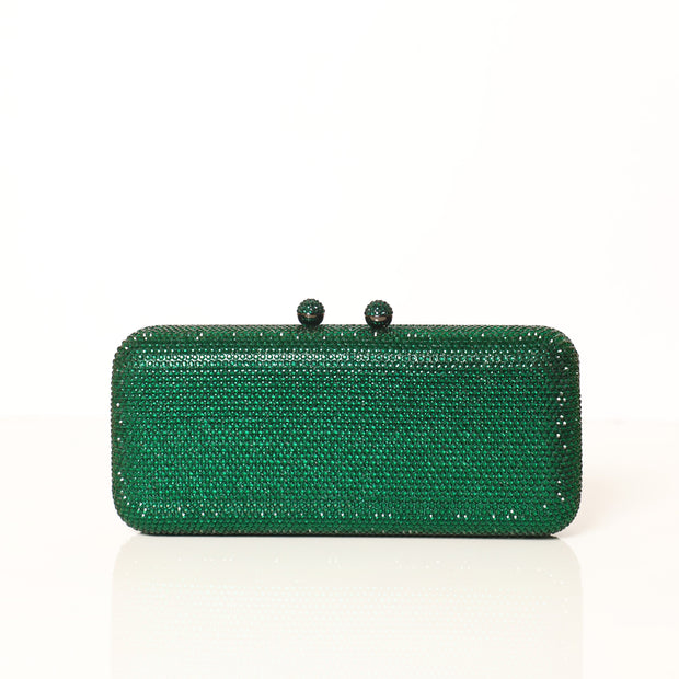 Green Crystal Clutch Rectangle