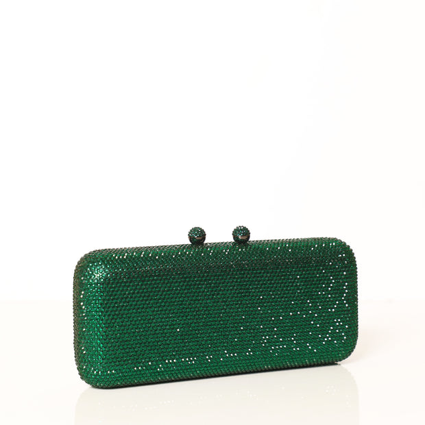 Green Crystal Clutch Rectangle