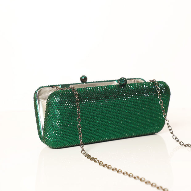 Green Crystal Clutch Rectangle