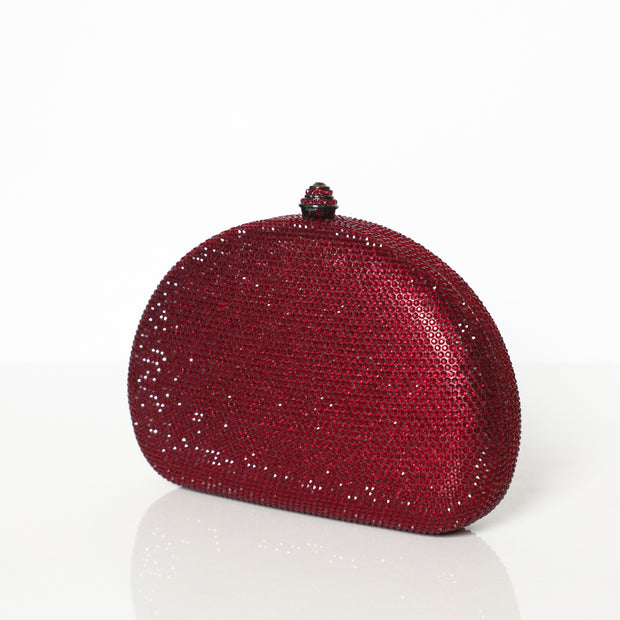 Crystal Clutch Red Semicircle