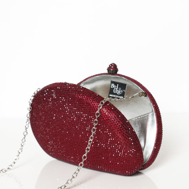 Crystal Clutch Red Semicircle