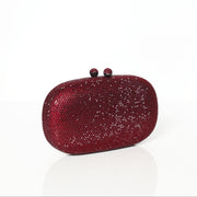 Pebble Crystal Clutch Red