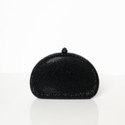 Crystal Clutch Black Semicircle