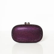 Pebble Crystal Clutch Purple