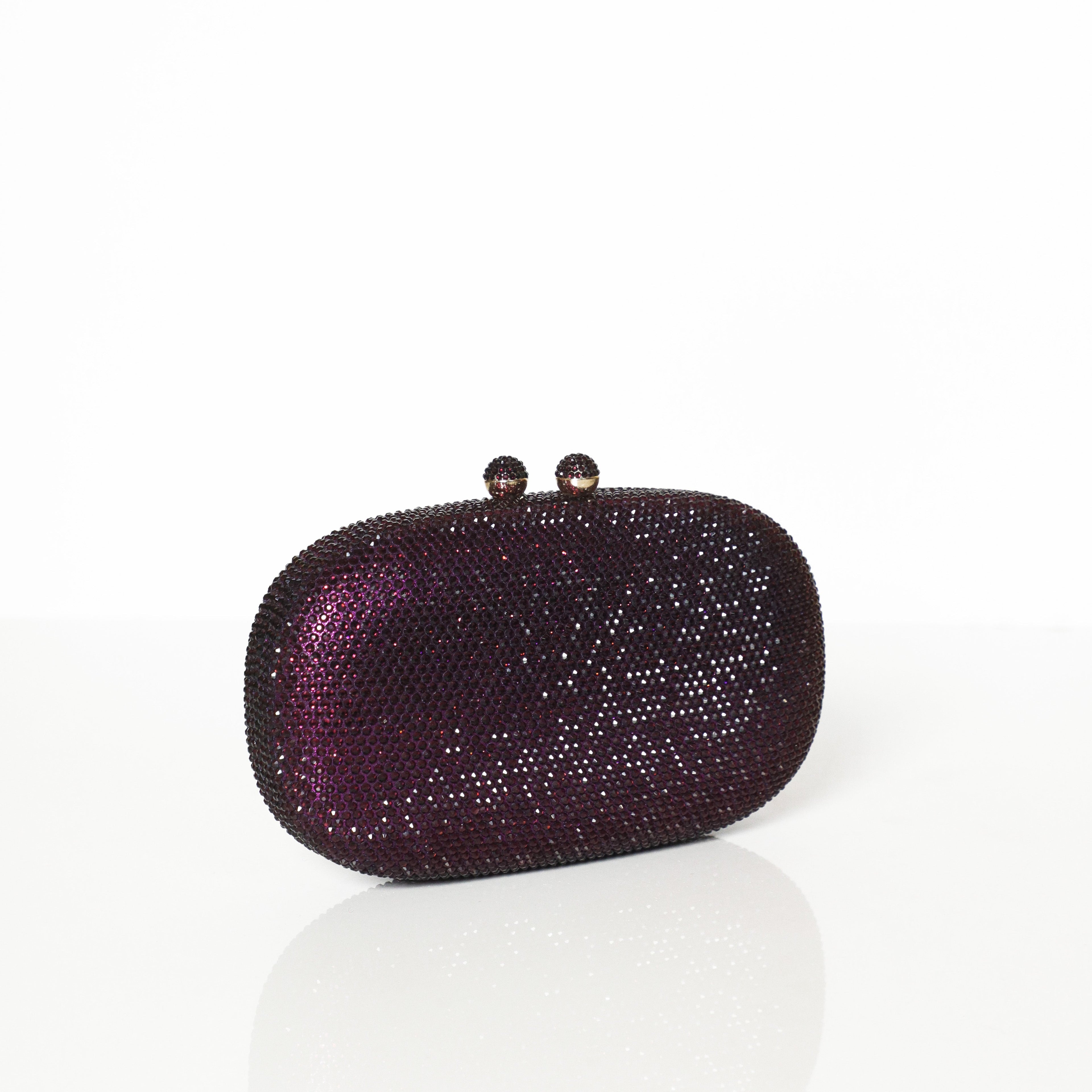 Pebble Crystal Clutch Purple | Limited Edition