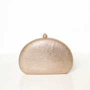 Crystal Clutch Beige Semicircle