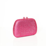 Crystal Clutch Square  Rani Pink