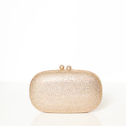 Pebble Crystal Clutch Gold