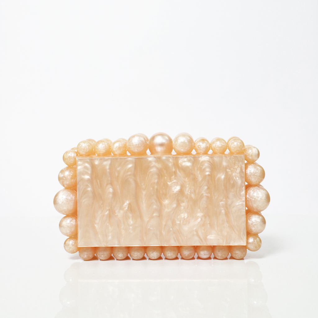 Pearl Box Acrylic Party Clutch Bag with Sling