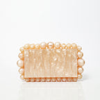 Pearl Box Acrylic Party Clutch Bag with Sling