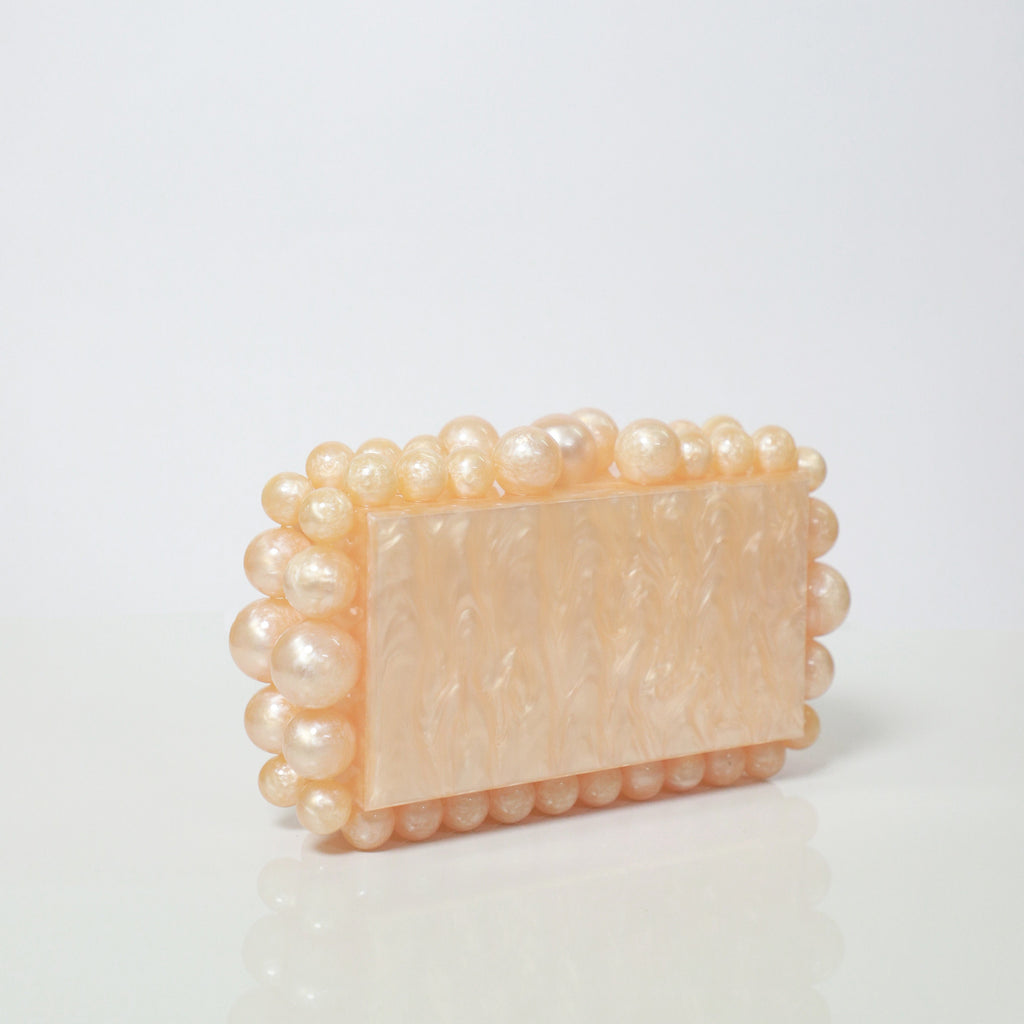 Pearl Box Acrylic Party Clutch Bag with Sling