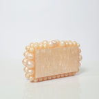 Pearl Box Acrylic Party Clutch Bag with Sling