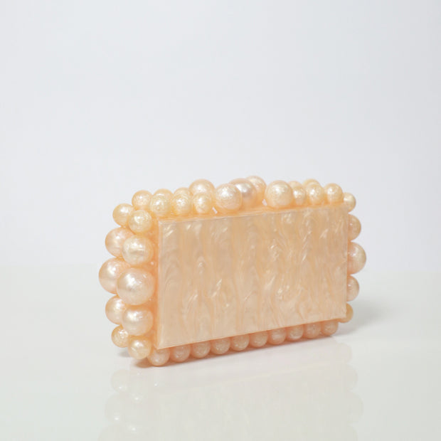 Pearl Box Acrylic Party Clutch Bag with Sling