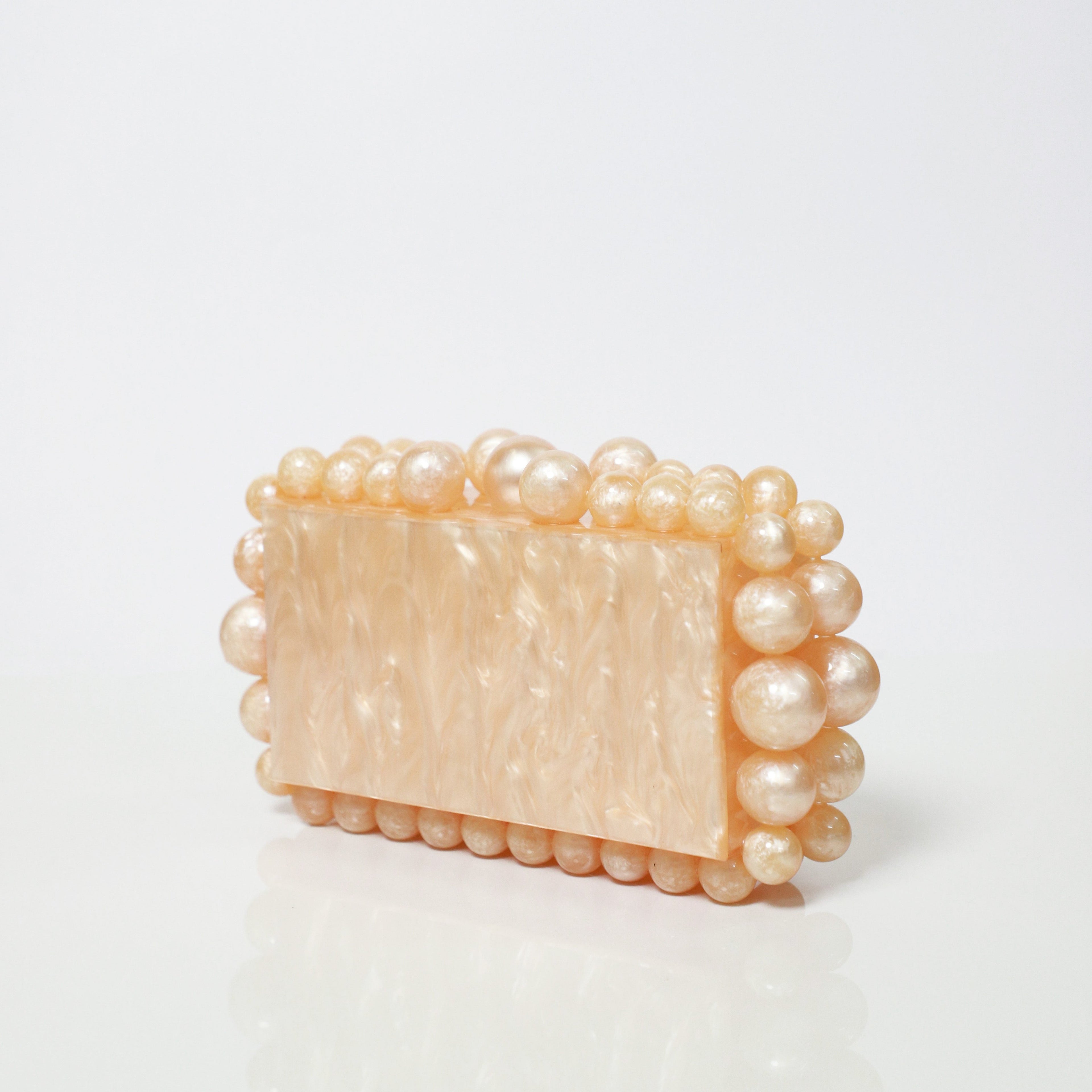 Pearl Box Acrylic Party Clutch Bag with Sling