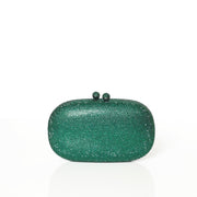 Pebble Crystal Clutch Green