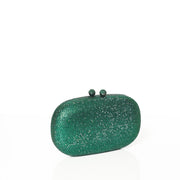 Pebble Crystal Clutch Green