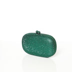 Pebble Crystal Clutch Green