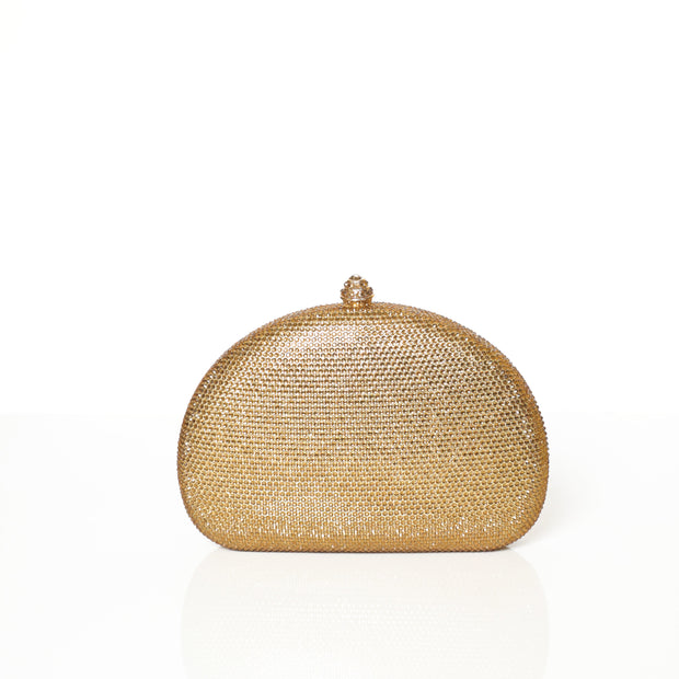 Crystal Clutch Gold Semicircle