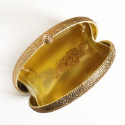 Crystal Clutch Gold Semicircle