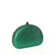 Crystal Clutch Green Semicircle