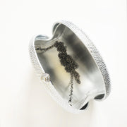 Crystal Clutch Silver Semicircle