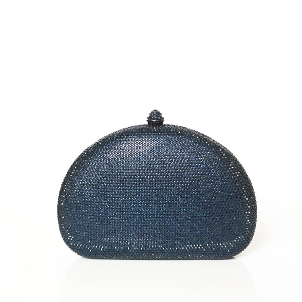 Crystal Clutch Blue Semicircle