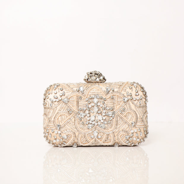 Mystic Crystal Clutch Beige