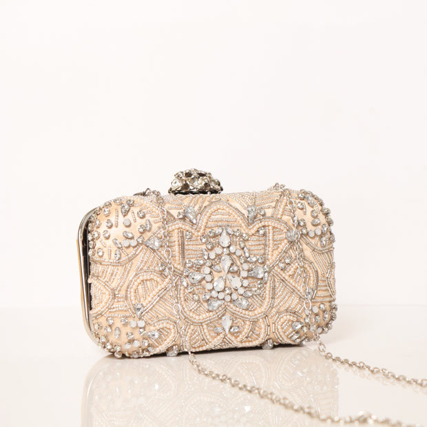 Mystic Crystal Clutch Beige