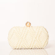 Twilight  Pearl Clutch Ivory