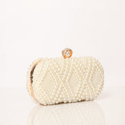 Twilight  Pearl Clutch Ivory