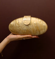 Fav Acrylic Cutch Gold | With Detachable Sling.