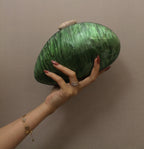 Green shell Acrylic clutch with Sling