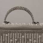 Silver Pearl Cascade Vanity Bag