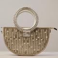 Golden Pearl Cascade Crystal Handbag