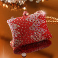 Ruby Red Ombre Crystal Box Clutch Mini