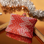 Ruby Red Ombre Crystal Box Clutch Mini