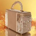 Rose Gold Pearl Cascade Vanity Bag