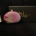 Ombre Pink Crystal Dome Mini Clutch