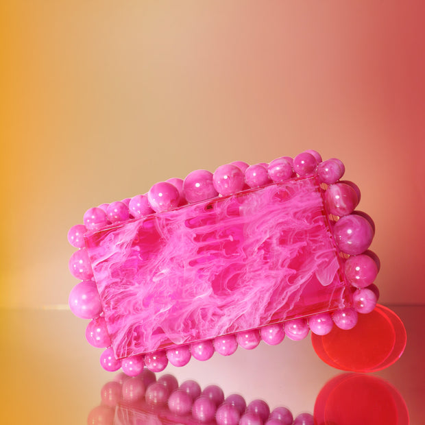 Hot Pink Statement Acrylic Clutch