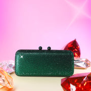 Green Crystal Clutch Rectangle