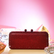 Red Crystal Clutch Rectangle