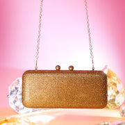 Gold Crystal Clutch Rectangle