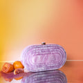 Lilac Acrylic Party Clutch with Detachable Sling